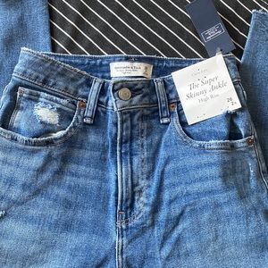 Abercrombie curve love high rise super skinny ankle jean